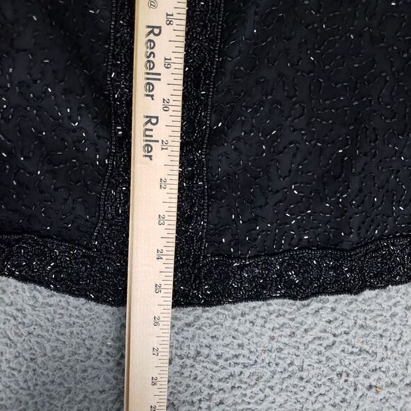 VINTAGE Laurence Kazar Jacket Womens‎ Small Evening Jacket Sequences Beaded Silk - Picture 9 of 13